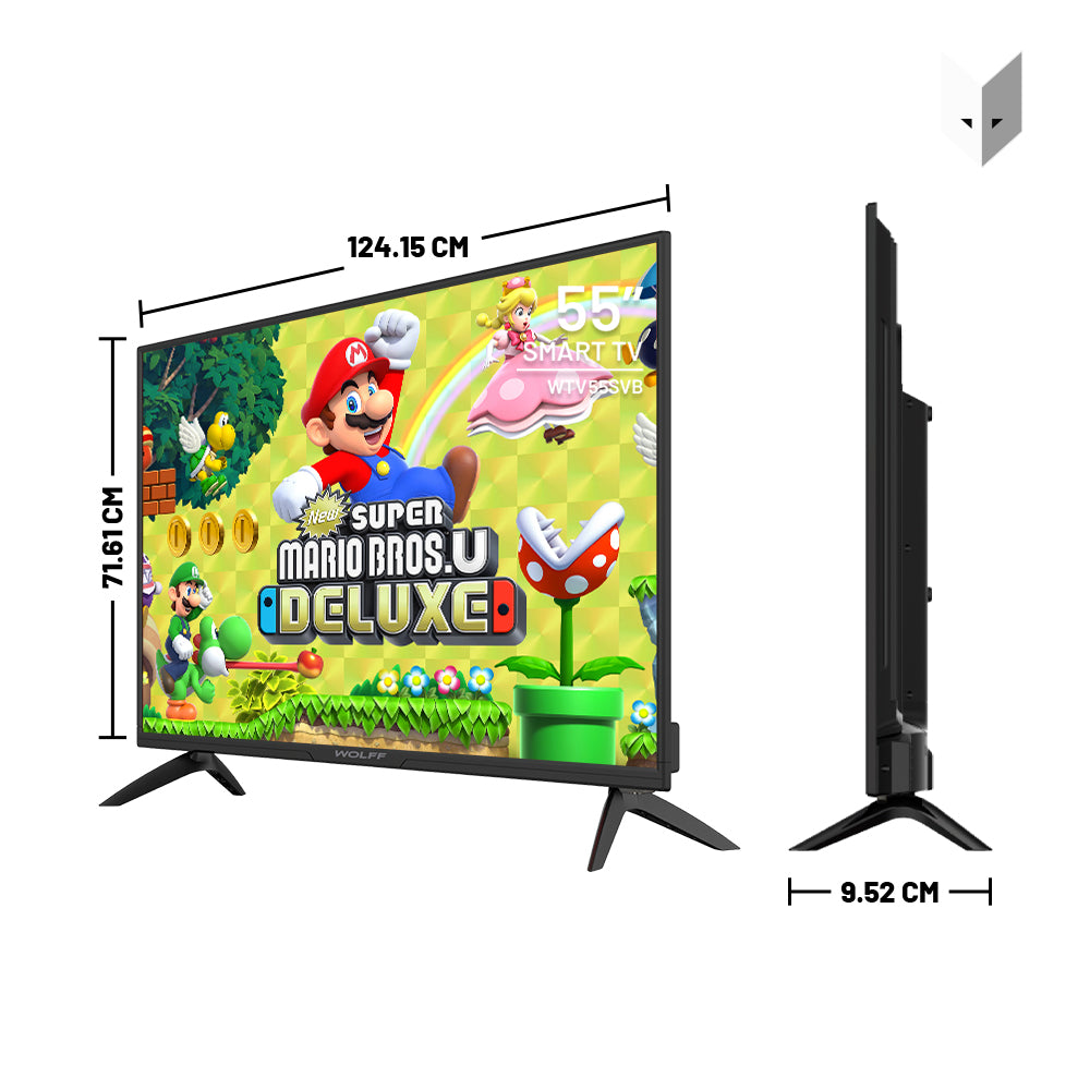 Smart TV Wolff 55” Ultra HD 4K + Consola Nintendo Switch oled Neon